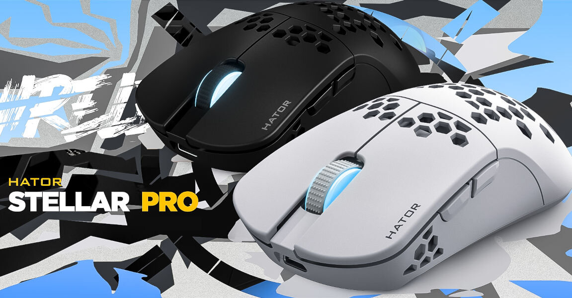 Mysz HATOR Stellar Pro HTM551
mysz dla wymagających graczy, biała oraz czarna mysz