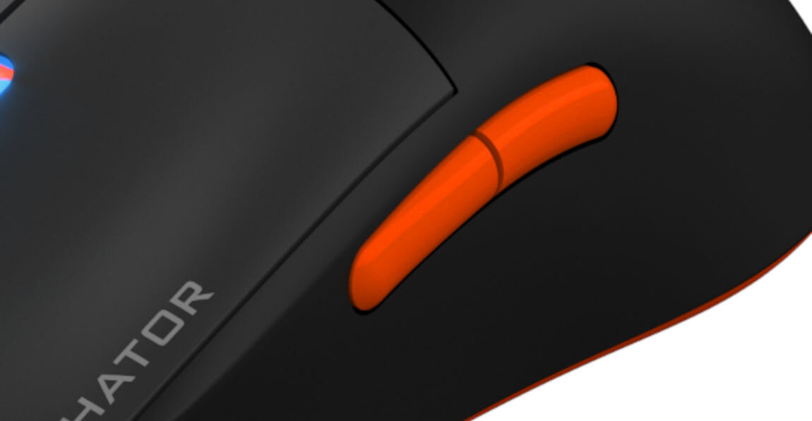 Mysz HATOR Quasar 2 Pro HTM560BO
					dodatkowe dwa boczne przyciski, które można dostosować do własnych potrzeb, 
					zbliżenie na boczne przyciski