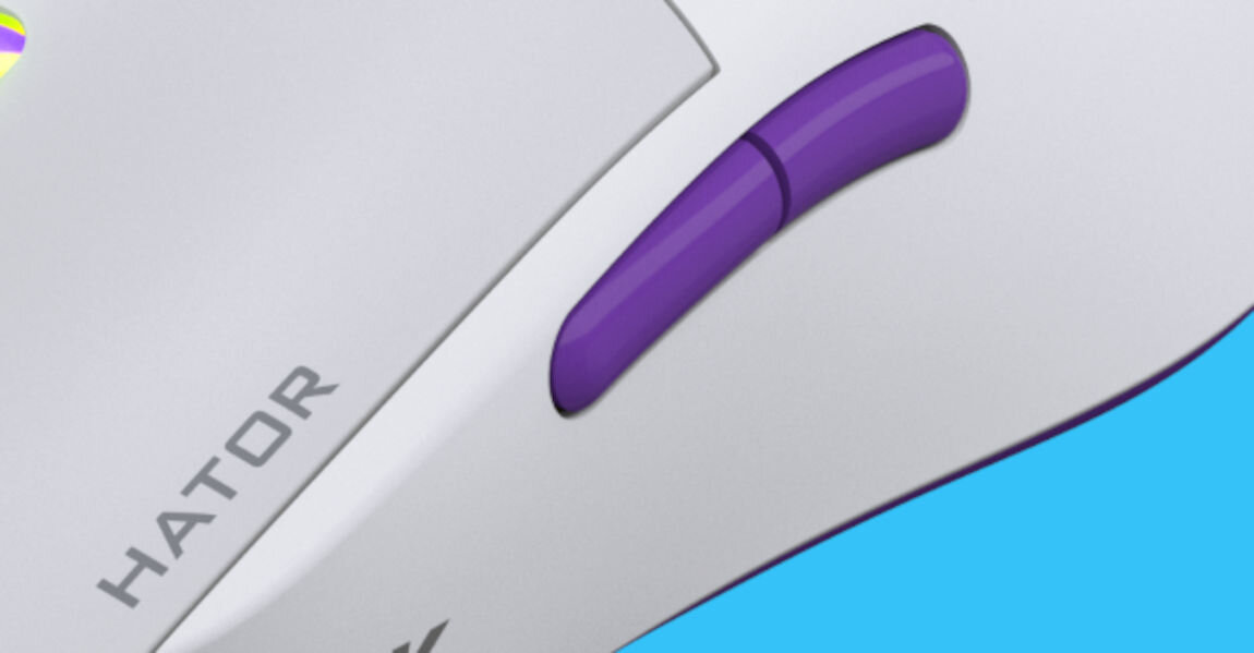 Mysz HATOR Quasar 2 Ultra 4K HTM570BP
					dodatkowe dwa boczne przyciski, które można dostosować do własnych potrzeb, 
					zbliżenie na boczne przyciski