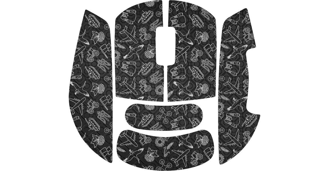 Mysz HATOR Quasar 2 Ultra 4K HTM570BP
					pewny chwyt, sześć gripów antypoślizgowych w zestawie, gripy antypoślizgowe na białym tle