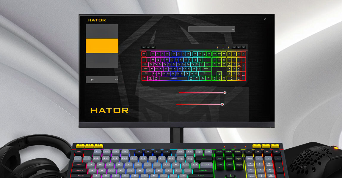 Klawiatura HATOR Icefall HTK400 Czarny
dedykowane oprogramowanie, możliwość tworzenia i zapisywania makr i profili, możliwość regulacji podświetlania RGB,
słuchawki, klawiatura, myszka oraz monitor, na którego ekranie wyświetla się aplikacja