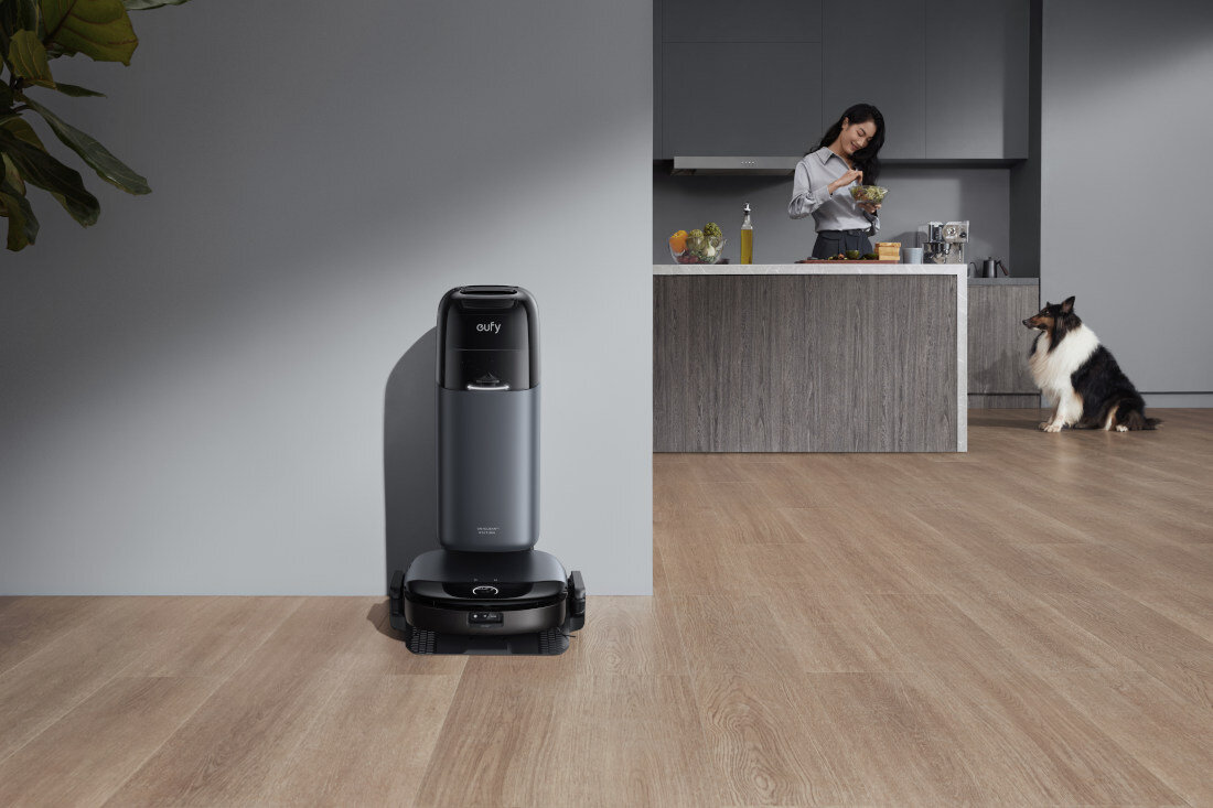 Robot sprzątający EUFY Omni S1 T2071 stylowa konstrukcja opływowy design obudowa  elegancki wygląd wymiary