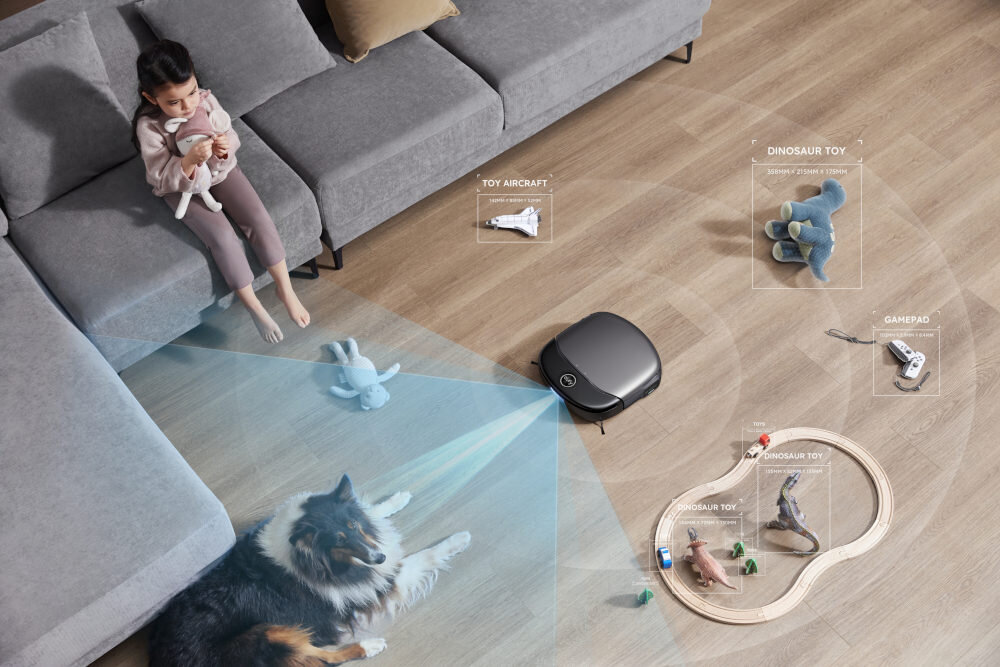 Robot sprzątający EUFY S1 Pro T2080 unikanie przeszkód 3D MatrixEye™ kamera RGB technologię obrazowania lornetkowego System TrueCourse™ dToF LiDAR 3D SLAM 