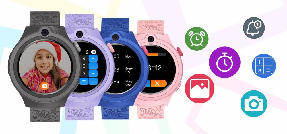 Smartwatch BEMI Moki funkcje dodatkowe kalkulator budzik stoper krokomierz tryb znajdz zegarek aparat