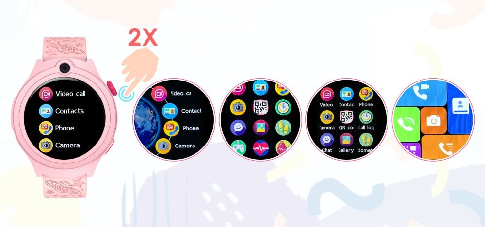 Smartwatch BEMI Moki kontrola pokretlo przycisk tarcze zmiana latwosc angazowanie dziecka