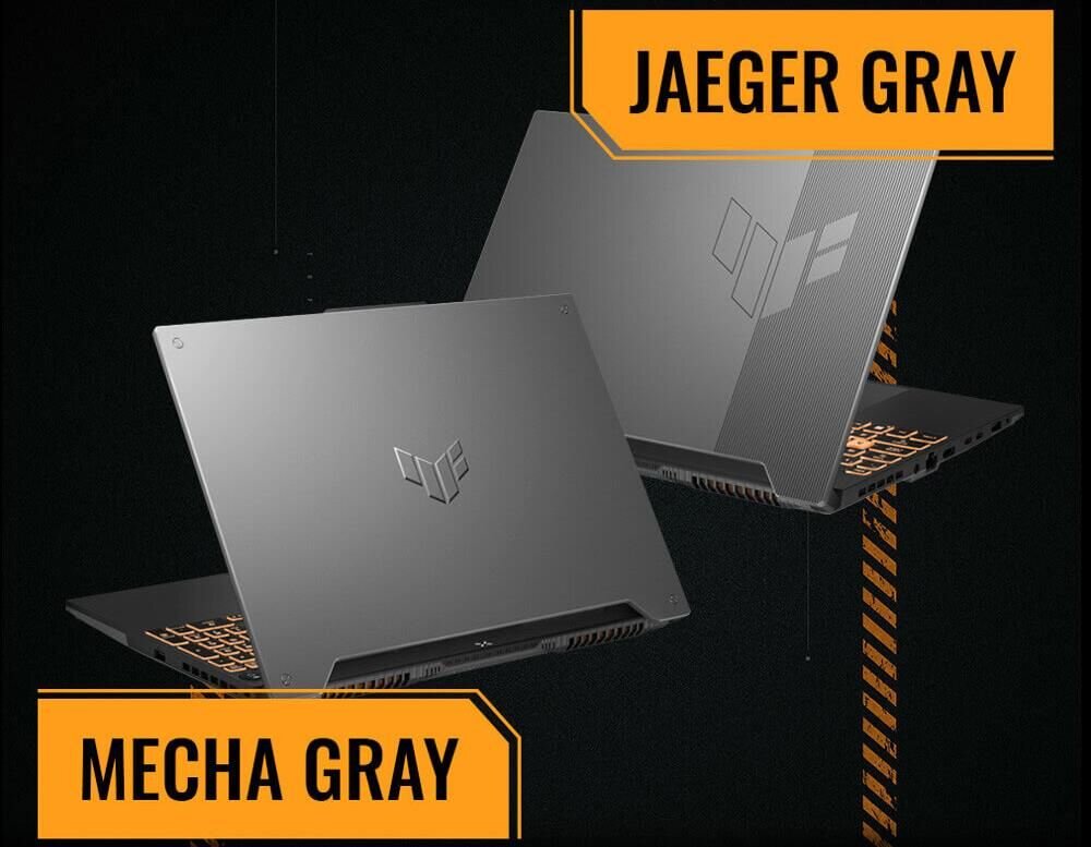 Laptop ASUS TUF Gaming F15 - Wzornictwo TUF Jaeger Grey Mecha Grey