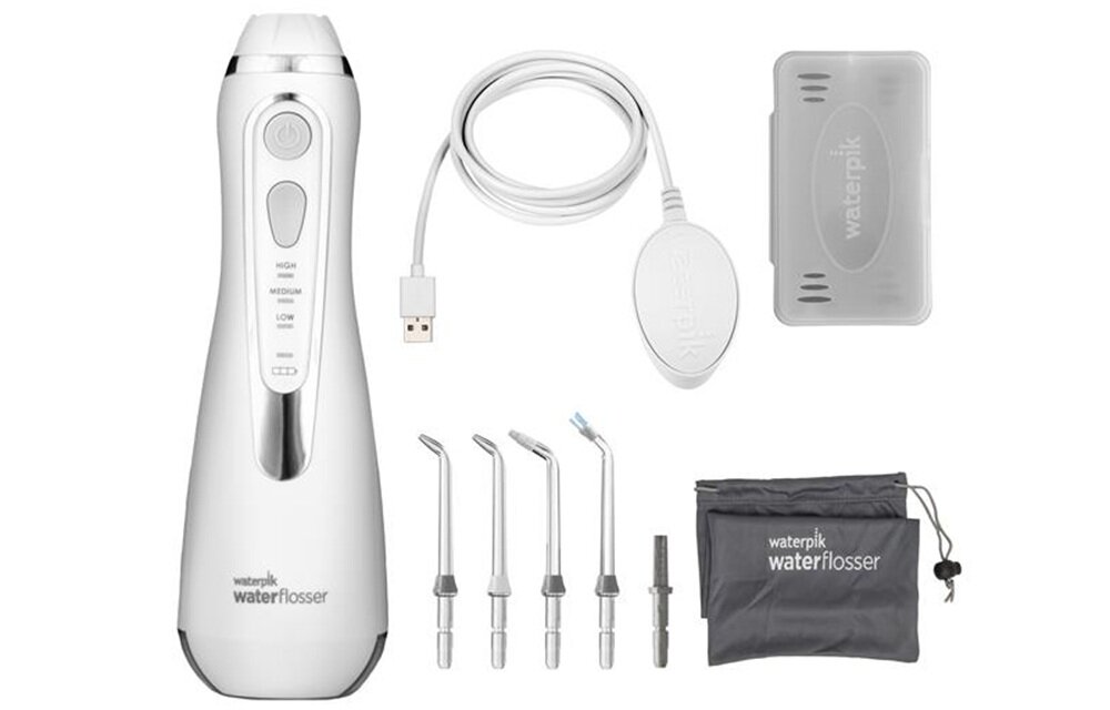 Irygator WATERPIK WP-580 Cordless Advanced 2.0 Biały zawartość zestawu, koniec opisu