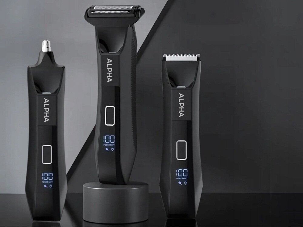 Trymer ALPHA ABS-06 bezprzewodowy 3 wymienne ostrza, trymer do nosa, do miejsc intymnych, golarka, do wrażliwych obszarów, golenie na gładko