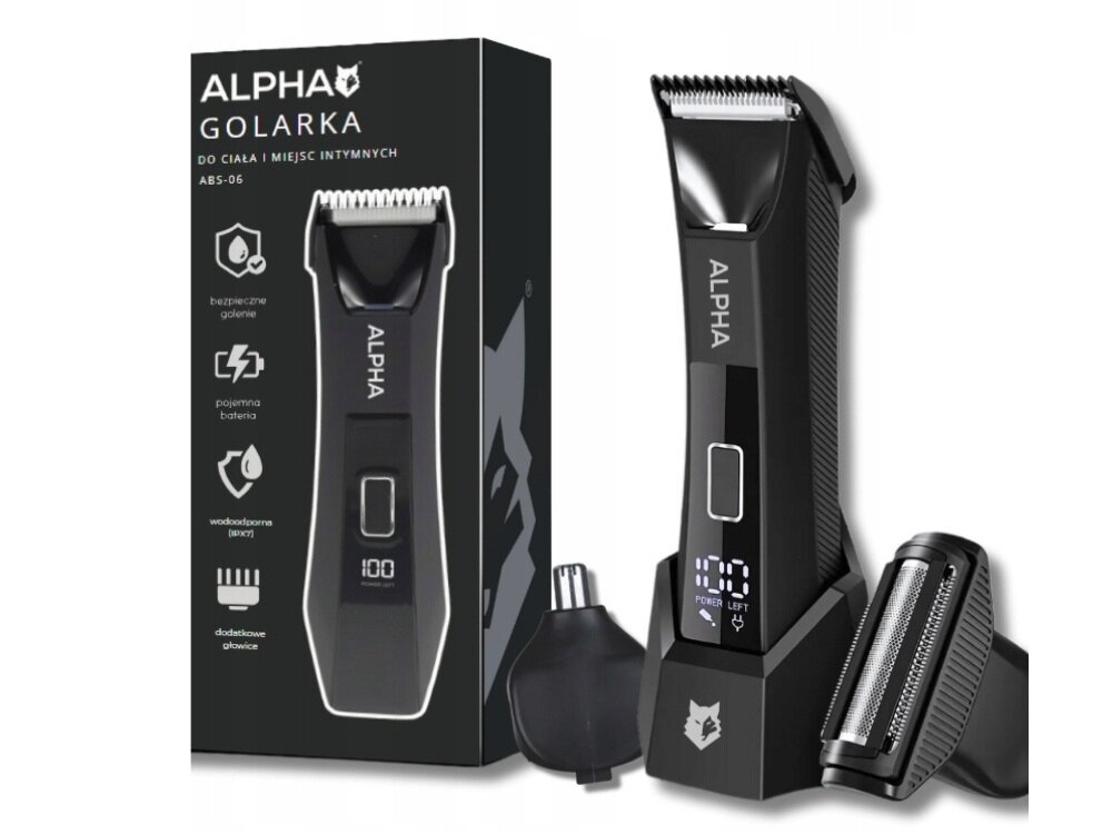 Trymer ALPHA ABS-06 bezprzewodowy mniejszy nacisk na skórę, bez nieprzyjemnego szczypania, komfortowe korzystanie, bezpieczny użytek