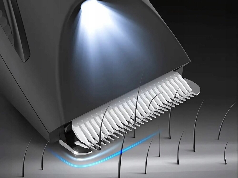 Trymer ALPHA ABS-06 bezprzewodowy wbudowana latarka LED, pełna kontrola, wyświetlacz LED, szybsza pielęgnacja