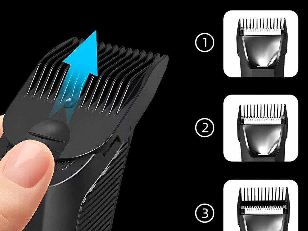 Trymer ALPHA ABS-06 bezprzewodowy dopasowana długość cięcia, praktyczna regulacja, szybsza pielęgnacja, zadbany wygląd