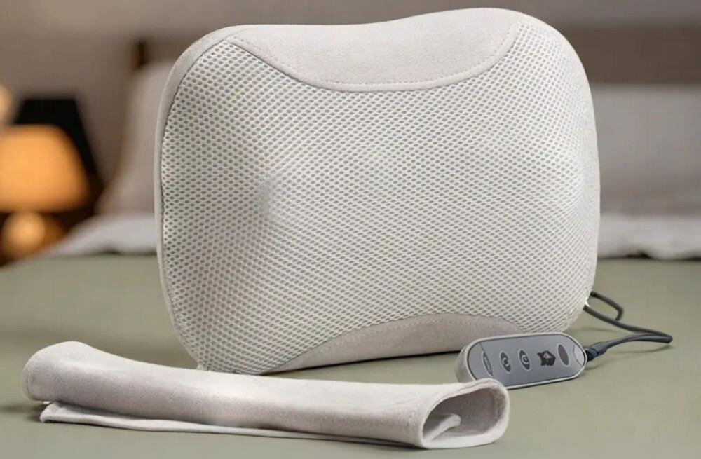 Poduszka masująca ALPHA AMP-05 wygląd design tło prezentacja wizualizacja Domowy relaks w zasięgu ręki