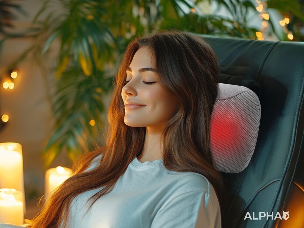 Poduszka masująca ALPHA AMP-05 Shiatsu Podgrzewanie masaż bez wychodzenia z domu, wygoda i prywatność, codzienna ulga mięśni
