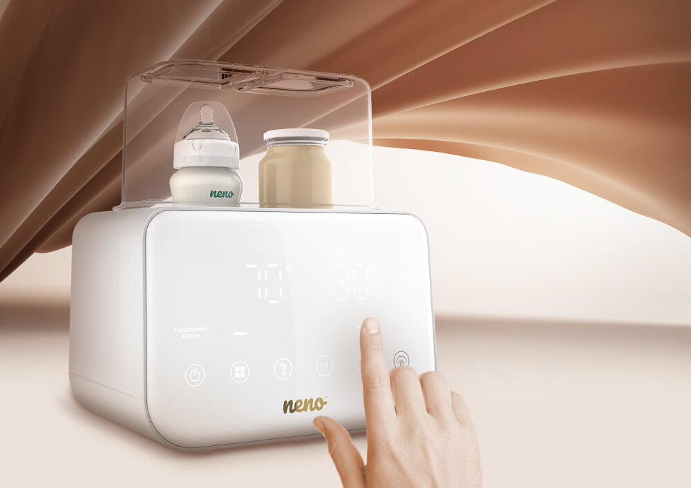 Podgrzewacz do butelek NENO Vivo Dotykowy panel funkcyjny sterownaie funkcje ustawienia
