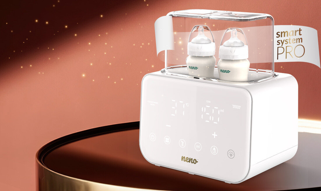 Podgrzewacz do butelek NENO Vivo System Smart Pro ustawienia dostosowanie czas podgrzewanie posiłki mleko rozmrażanie