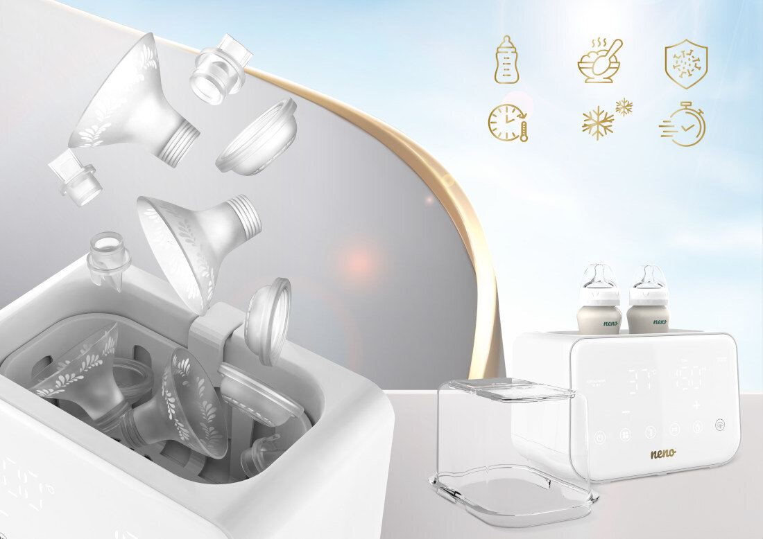 Podgrzewacz do butelek NENO Vivo Wielofunkcyjny przygotowywanie posiłki sterylizacja akcesoria podgrzewanie mleko wygoda czas