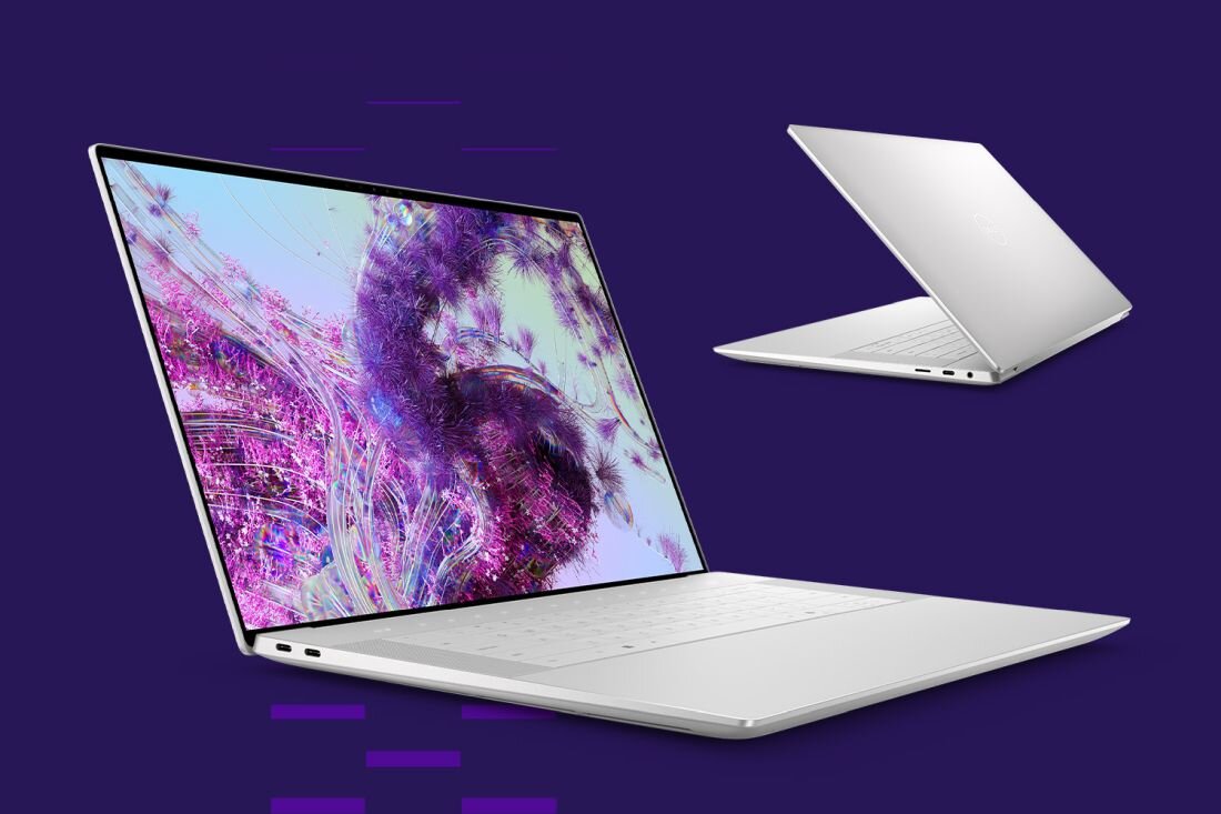Cienki i lekki laptop DELL XPS 9640, podkreślający minimalistyczny design. - FHD+ (1920 x 1200 px) oraz odświeżanie 120 Hz