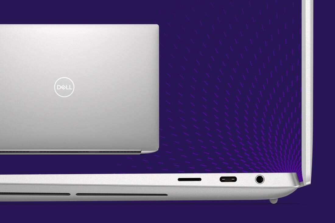 Laptop Dell XPS 9640 z widokiem na złącza, dobry do pracy i rozrywki. - Złącza Thunderbolt 4, DisplayPort 2.1