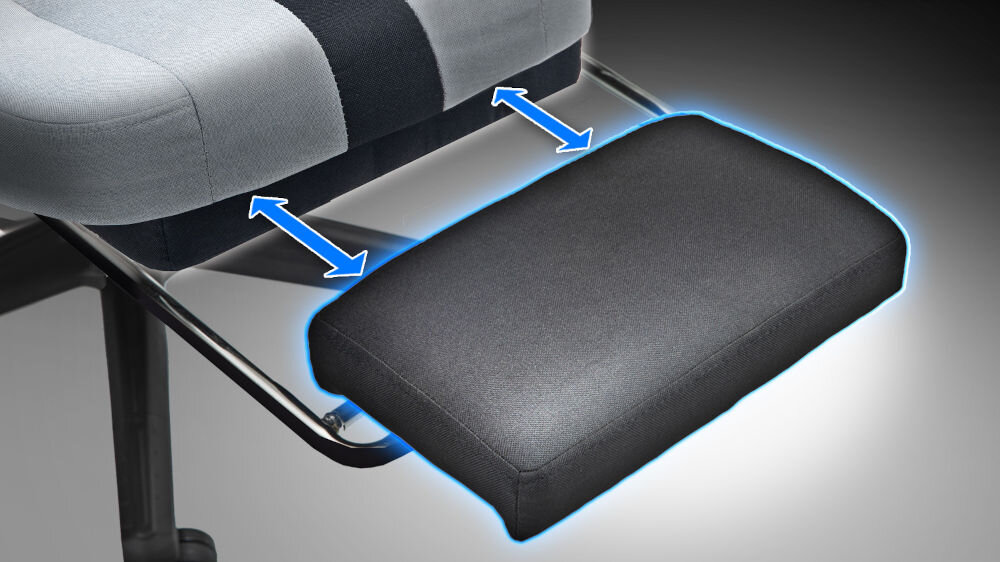 Fotel COBRA Player 5.0 CRF55GR szary + podnóżek z myślą o wysokim komforcie wysuwany podnóżek ergonomiczna konstrukcja