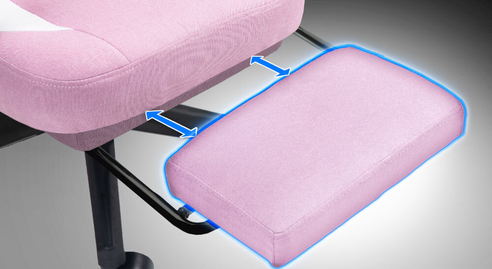 Fotel COBRA Player 5.0 CRF54PK różowy + podnóżek z myślą o wysokim komforcie wysuwany podnóżek ergonomiczna konstrukcja