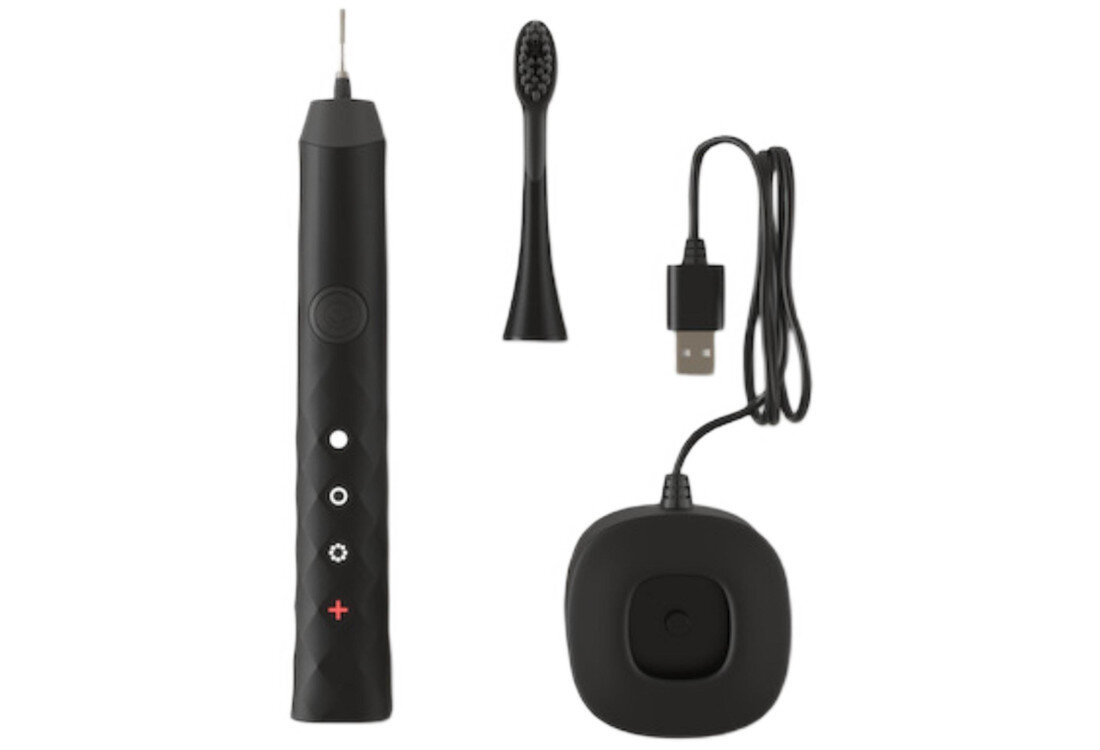 Szczoteczka soniczna BURST Oral Care Czarny Wygoda w podróży kabel USB-A/USB-C i bezprzewodowa ładowarka potrzeba zasilanie higiena