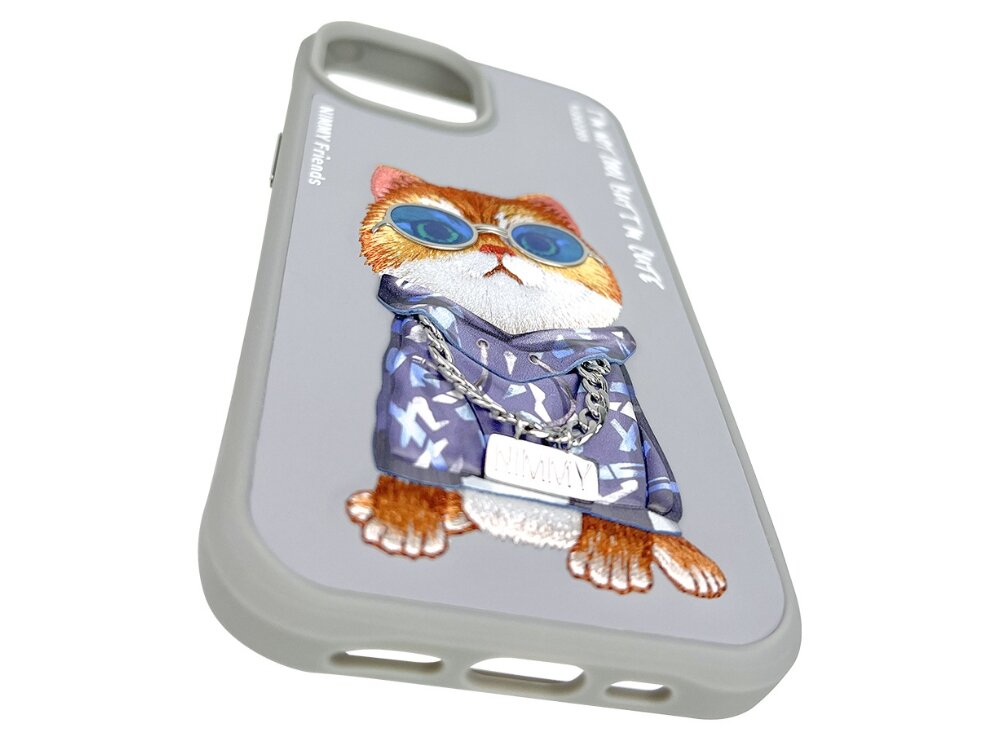 Etui Nimmy Glasses Cool Cat zabezpieczenie montaż krawędzie ochrona porty