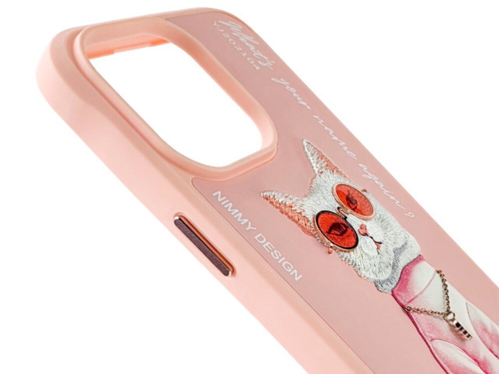 Etui Nimmy Glasses Cool Cat zabezpieczenie montaż krawędzie ochrona porty