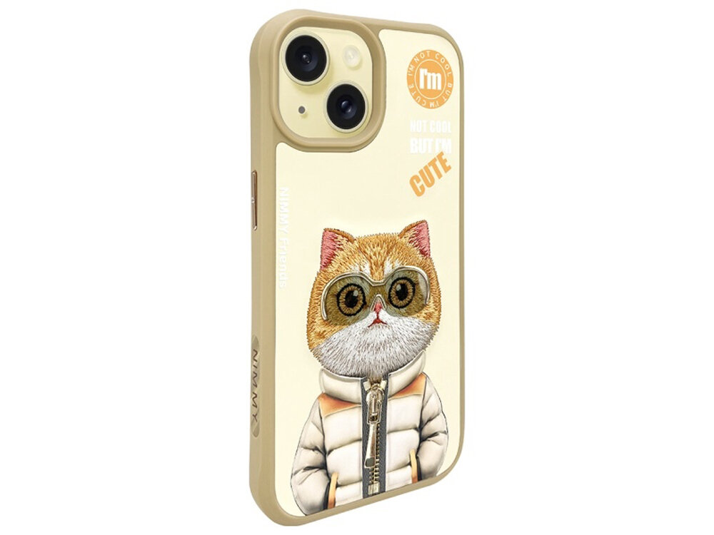 Etui Nimmy Cool&Cute 2.0 Cat haftowany kot wzornictwo 3d charakter estetyka dodatek