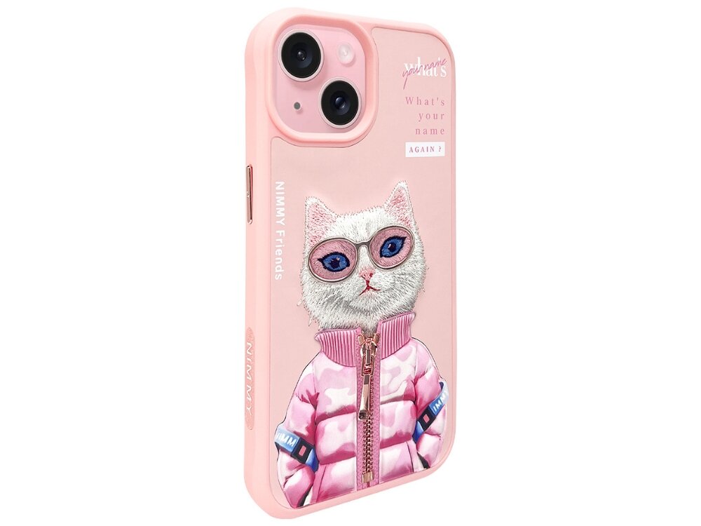 Etui Nimmy Cool&Cute 2.0 Cat haftowany kot wzornictwo 3d charakter estetyka dodatek