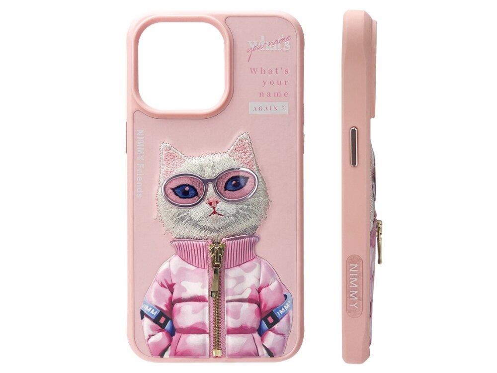 Etui Nimmy Cool&Cute 2.0 Cat haftowany kot wzornictwo 3d charakter estetyka dodatek