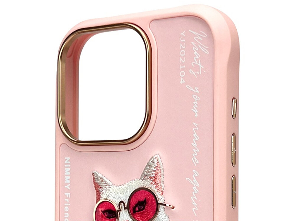 Etui Nimmy Glasses Cool Cat haftowany kot wzornictwo 3d charakter estetyka dodatek