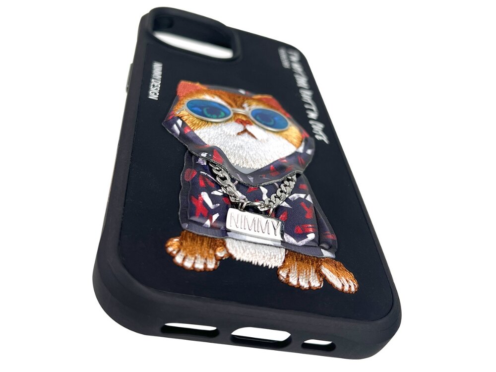 Etui Nimmy Glasses Cool Cat zabezpieczenie montaż krawędzie ochrona porty