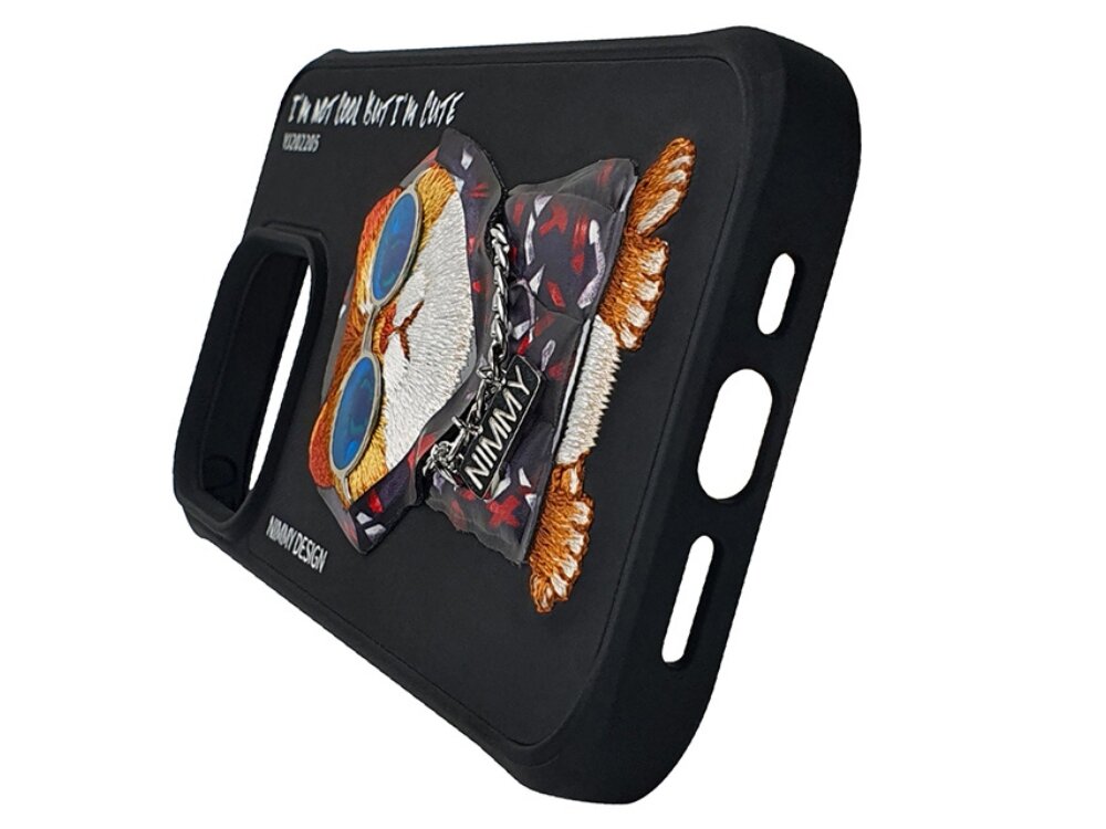 Etui Nimmy Glasses Cool Cat haftowany kot wzornictwo 3d charakter estetyka dodatek