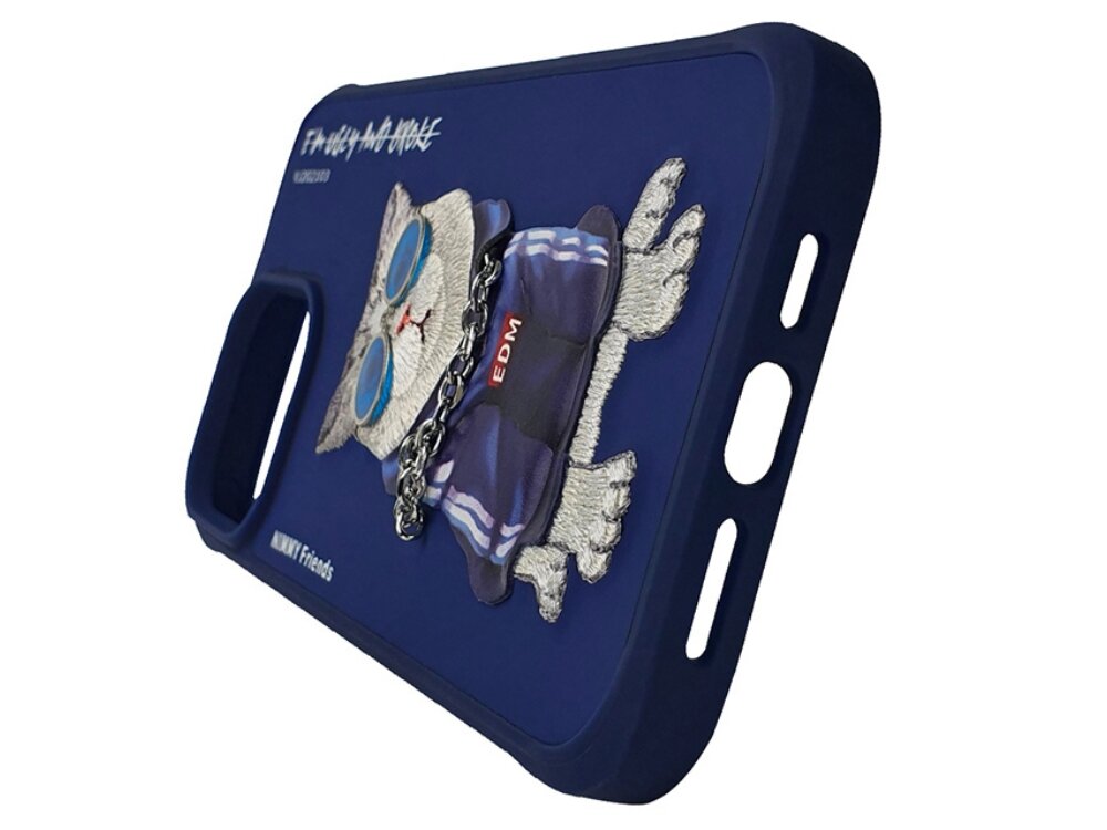 Etui Nimmy Glasses Cool Cat haftowany kot wzornictwo 3d charakter estetyka dodatek