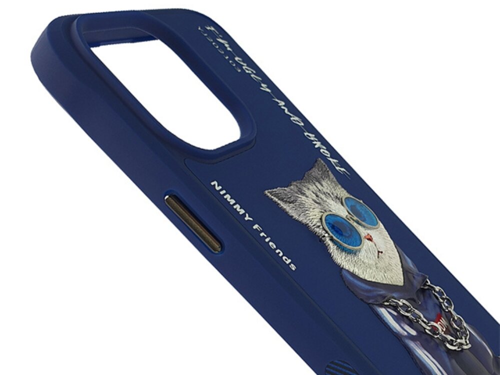 Etui Nimmy Glasses Cool Cat zabezpieczenie montaż krawędzie ochrona porty