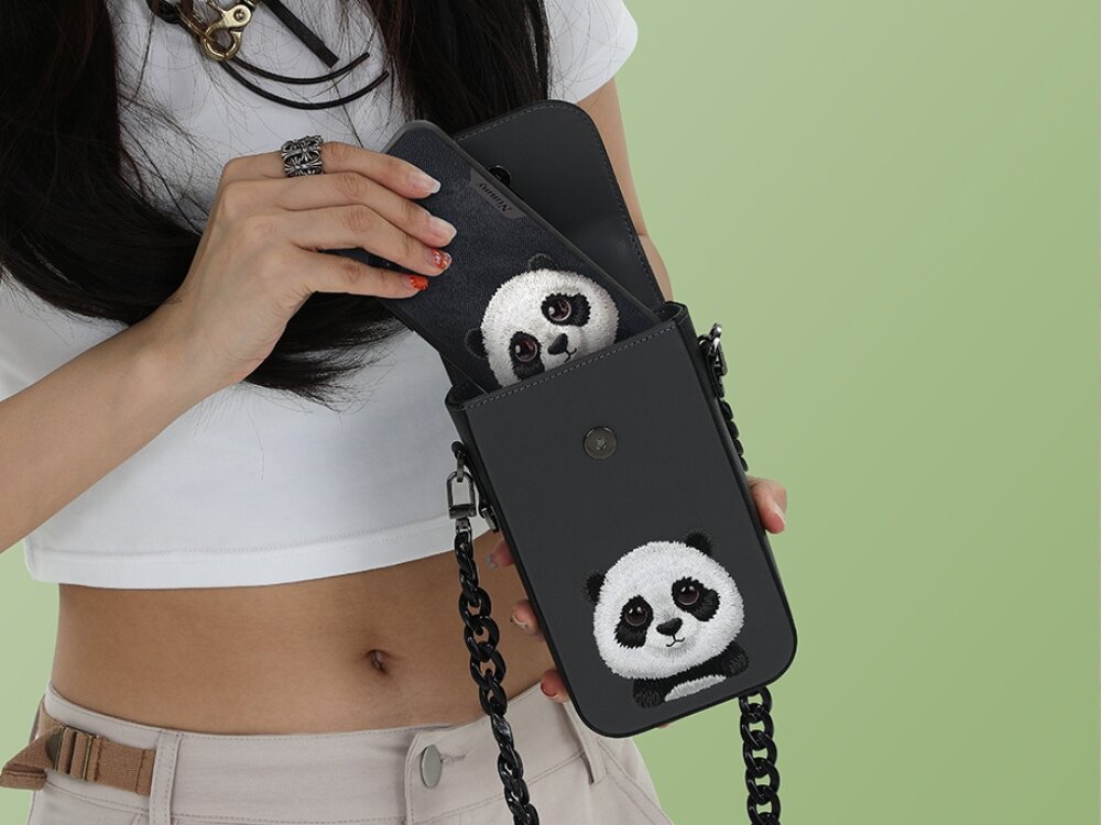 Torebka na telefon NIMMY Big Eyed Pet 2.0 Panda
design haftowany wzornictwo styl