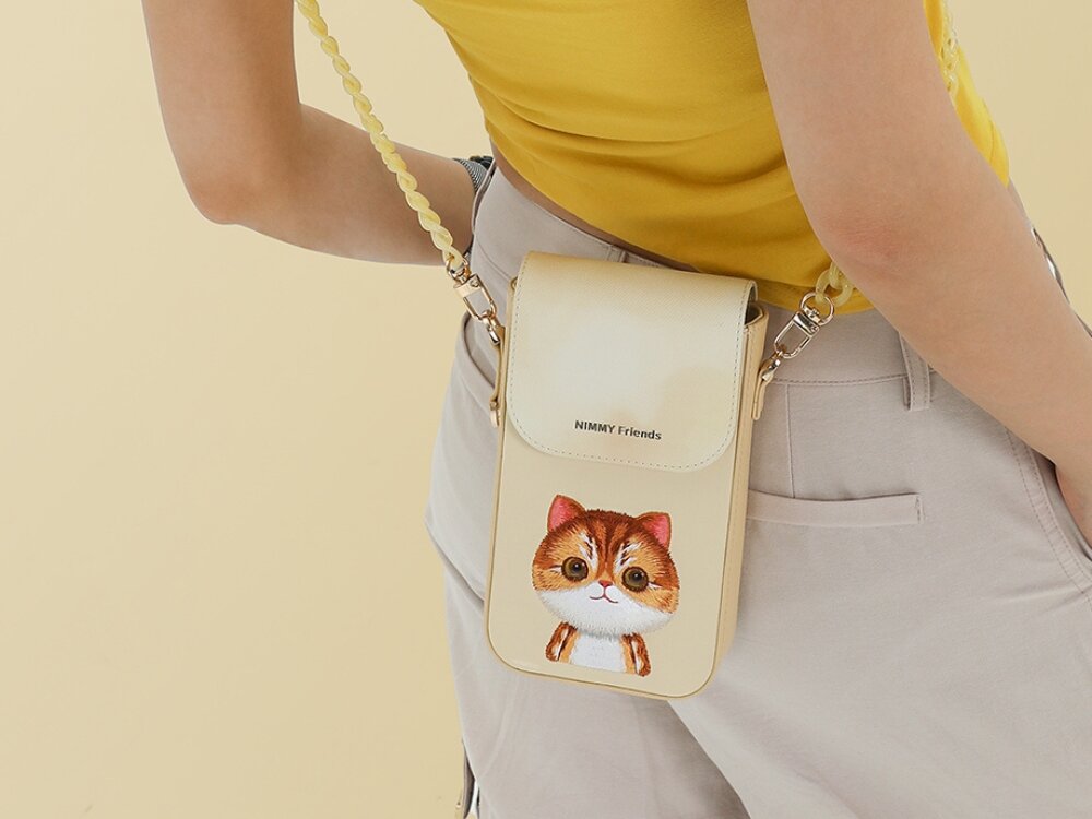 Torebka na telefon NIMMY Big Eyed Pet 2.0 Cat
design haftowany wzornictwo styl