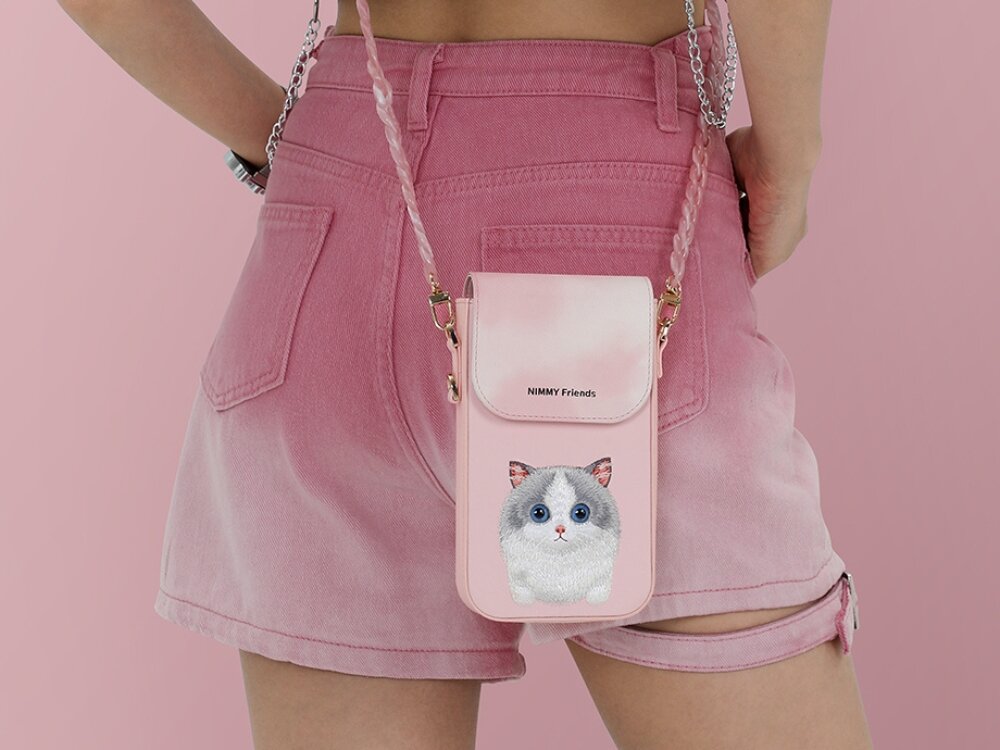Torebka na telefon NIMMY Big Eyed Pet 2.0 Cat
design haftowany wzornictwo styl