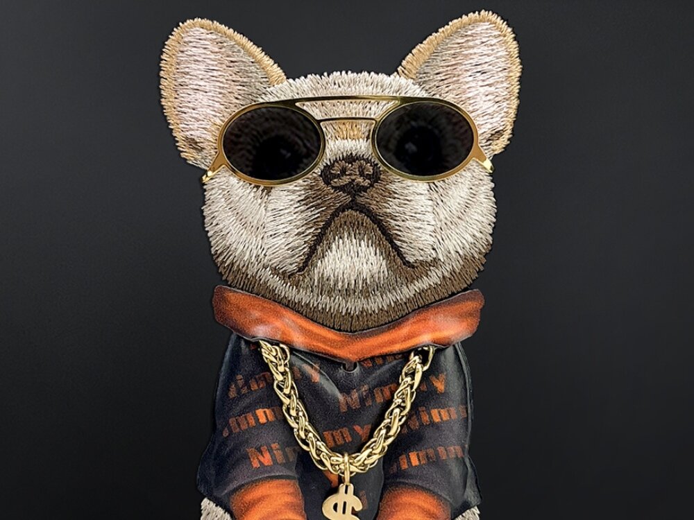 Saszetka na ramię NIMMY Glasses Cool Dog
                przeszycia ochrona zamek styl