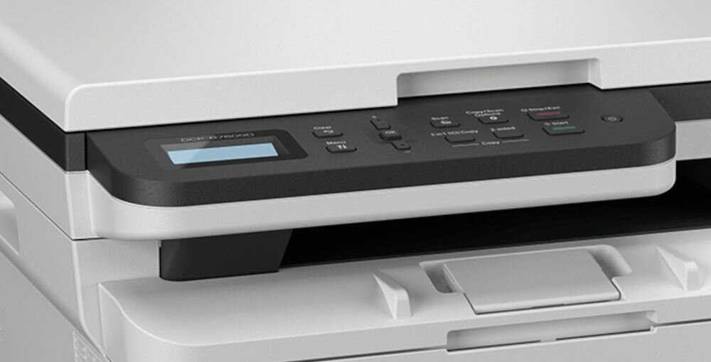 Urządzenie wielofunkcyjne BROTHER DCP-B7600D Automatyczny druk dwustronny zbliżenie na wyświetlacz na białym tle czytelny wyświetlacz LCD 2-wierszowy monitorowanie statusu prosta przejrzysta obsługa urządzenia