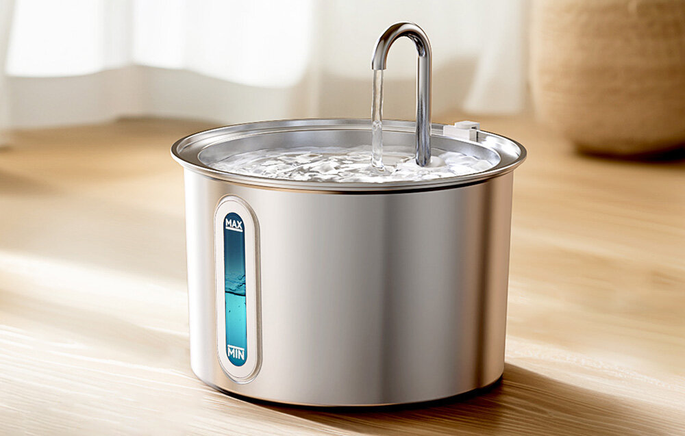 Fontanna dla zwierząt ONEISALL PWF-001-1 wygląd design prezentacja wizualizacja Świeża woda dla pupila