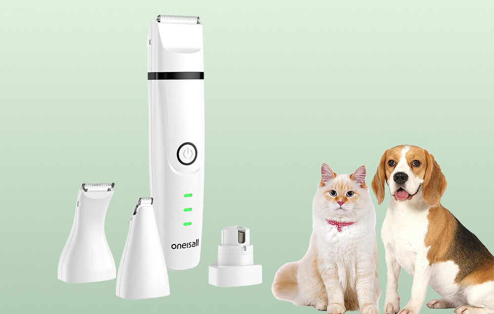 Trymer do strzyżenia zwierząt ONEISALL 4w1 Bez stresu, bez kłopotu poziom hałasu pielęgnacja