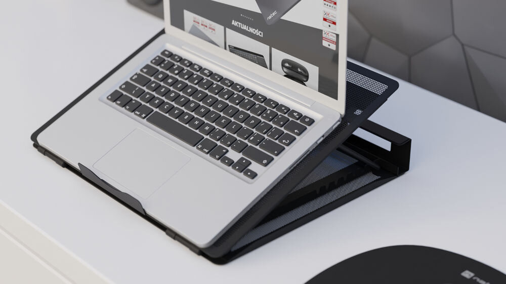 Podstawka pod laptopa NATEC Tern 2 prosty styl solidna konstrukcja z metalu wysokiej jakości materiały obszerny panel przedni ok 28 x 33 cm
laptopy do 17,3 cala