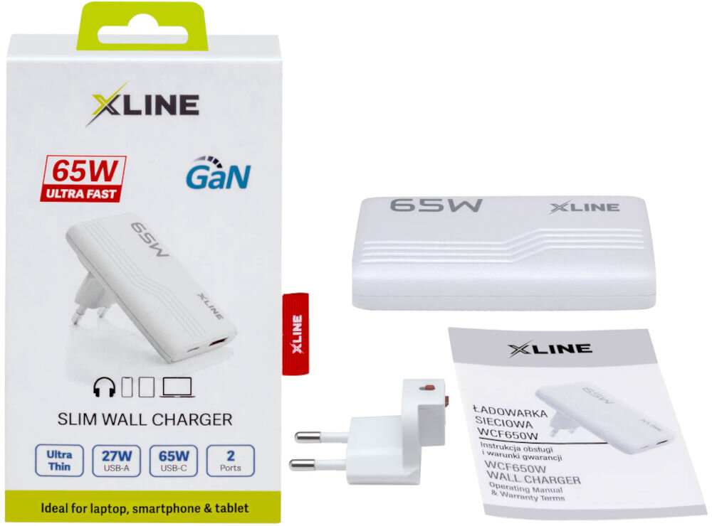 Ładowarka sieciowa XLINE WCF650W 65W GAN Biały