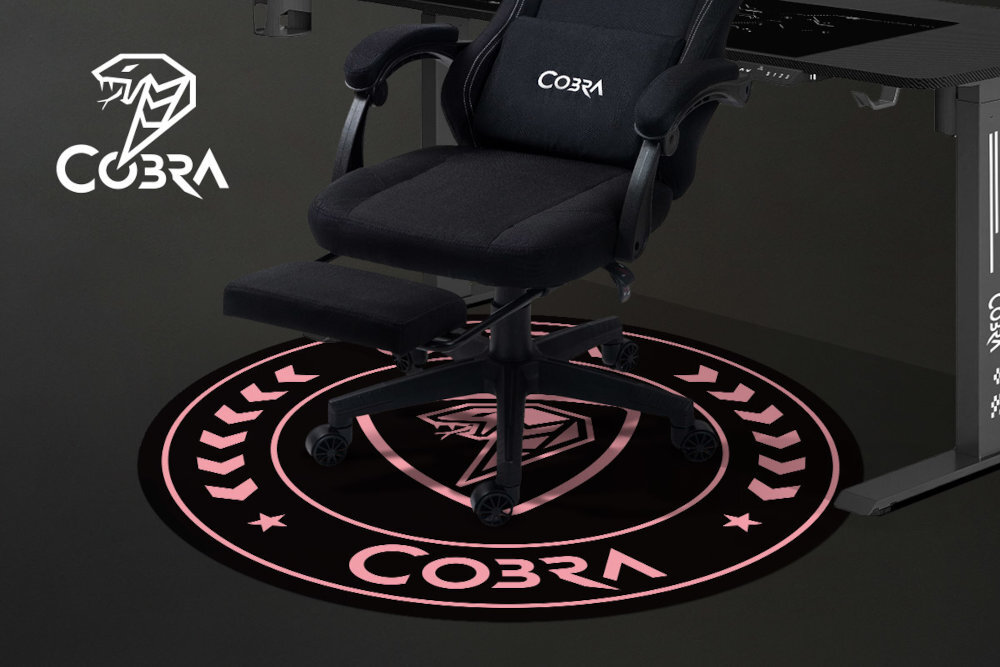 Mata pod fotel gamingowy COBRA 120x120 cm dużą powierzchnię ochronną zabezpieczyć obszar podłogi przed zarysowaniami kółek fotela chroni podłogę