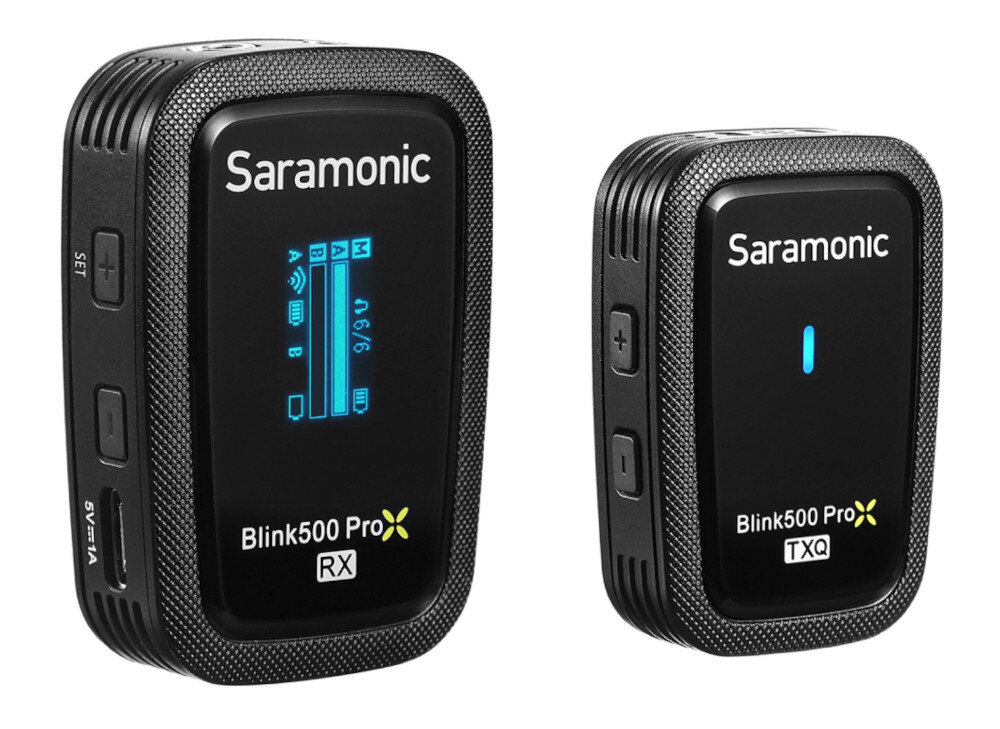 System bezprzewodowy SARAMONIC Blink500 ProX Q1 niską latencją tylko 8 ms transmisjach na żywo