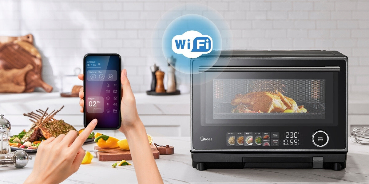 Kuchenka mikrofalowa MIDEA MSO25H sterowanie dotykowe panel programy automatyczne wi-Fi zdalne sterowanie monitorowanie mobilna aplikacja