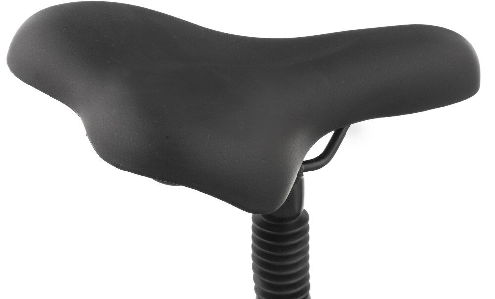 Rower trekkingowy INDIANA X-Road 4.0 M23 28 cali męski Czarno-srebrny siodełko na białym tle miękkie okładziny wygodne siodełko prosta sztyca siodełka wytrzymała i trwała siodełko marki KNUSS nieodkształca się