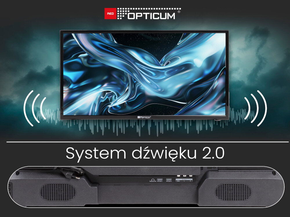 Telewizor OPTICUM Trivio 32Z3 - Dźwięk, który angażuje, telewzior, systme dźwięku 2.0