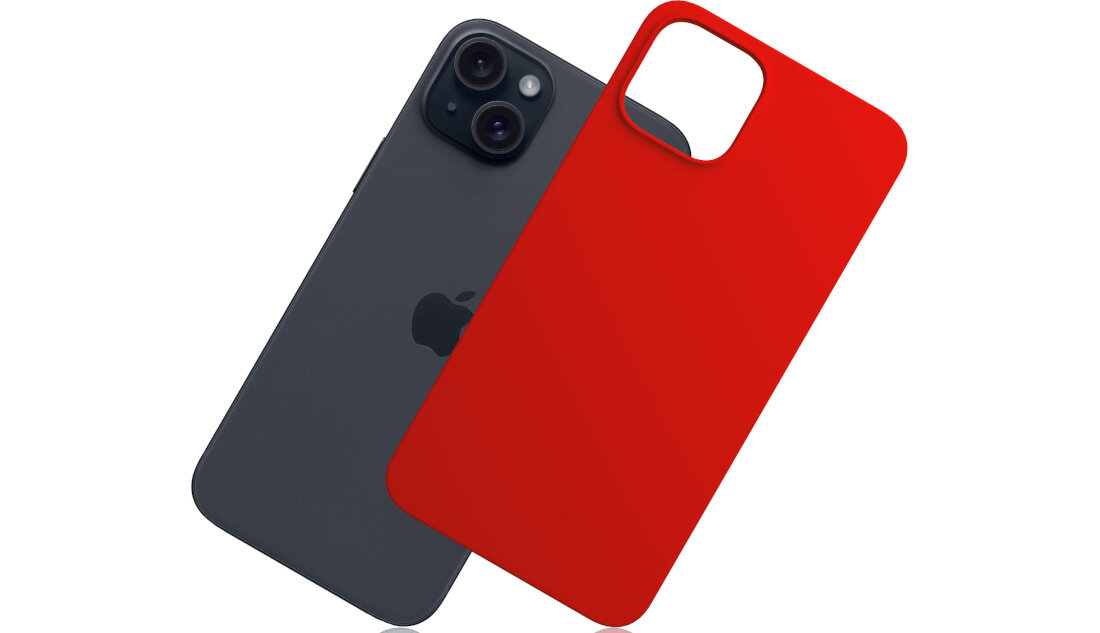 Etui 3MK Silicone Guardx do Apple iPhone 15 Czerwony ochrona bezpieczeństwo silikon wysoka jakość testy Military Grade wysoki współczynnik tarcia Komfortowe użytkowanie